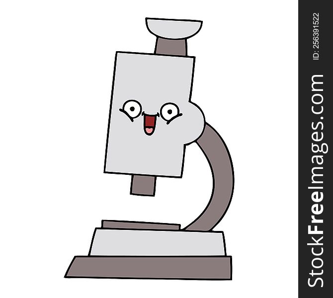 cute cartoon microscope