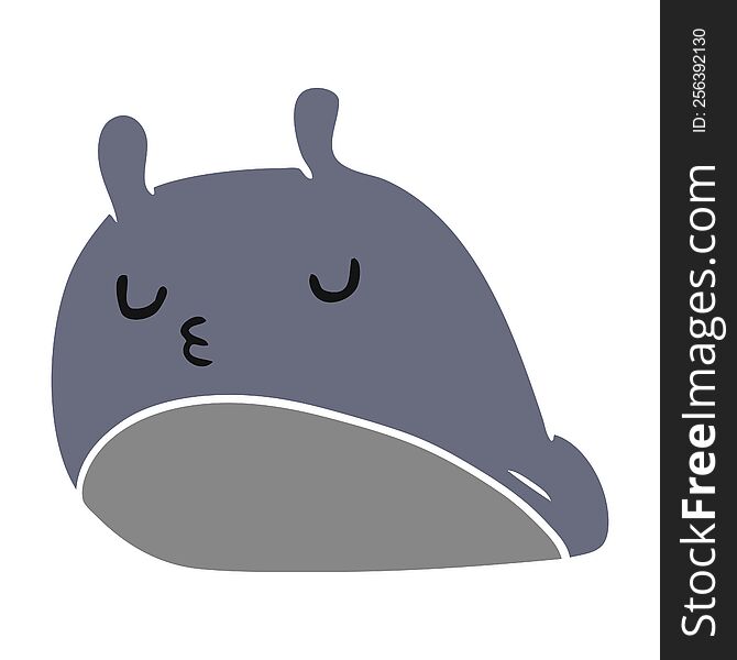cartoon illustration kawaii fat cute slug. cartoon illustration kawaii fat cute slug