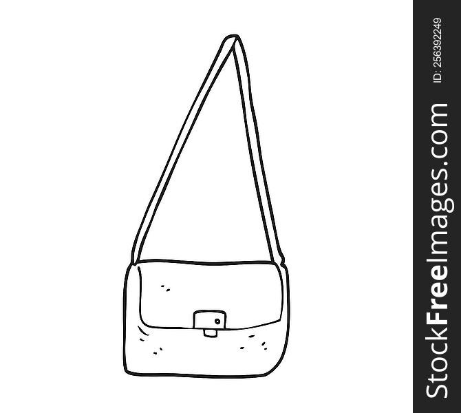 black and white cartoon handbag