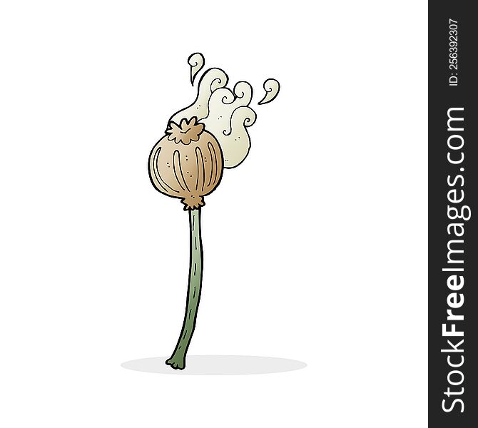 cartoon dried poppy