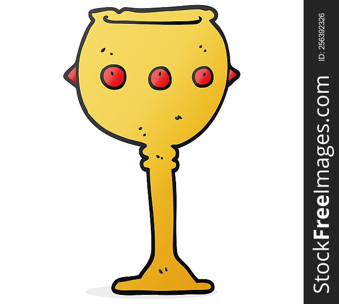 freehand drawn cartoon goblet