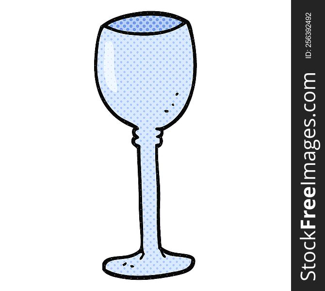 freehand drawn cartoon wine glass