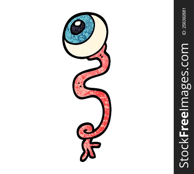 gross grunge textured illustration cartoon eyeball