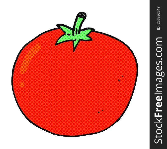 freehand drawn cartoon tomato