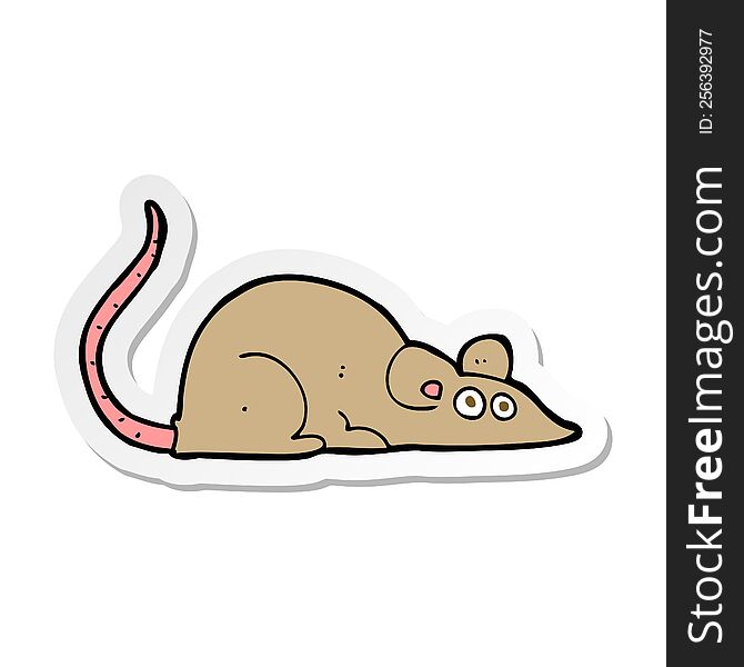 sticker of a cartoon mouse
