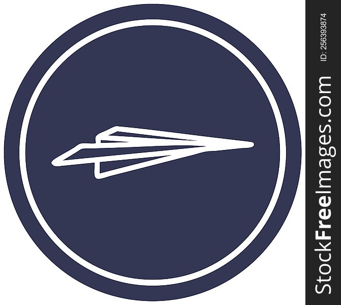 paper plane circular icon symbol