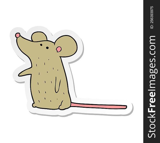 Sticker Of A Cartoon Mouse