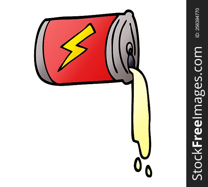 cartoon doodle pouring soda can