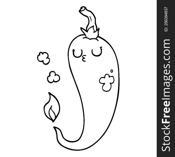 cartoon hot chili pepper