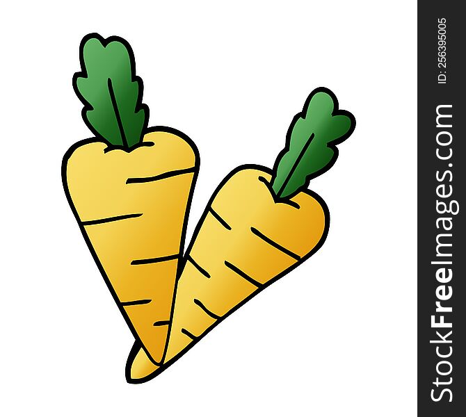 cartoon doodle organic carrots