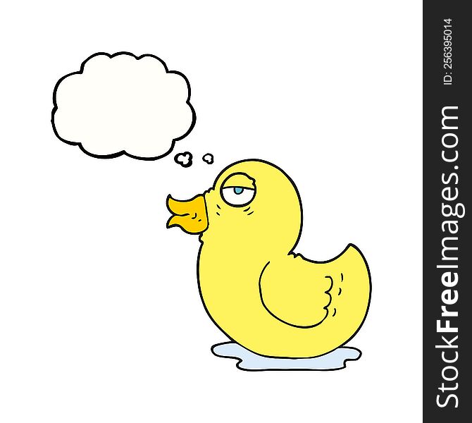 Thought Bubble Cartoon Rubber Duck