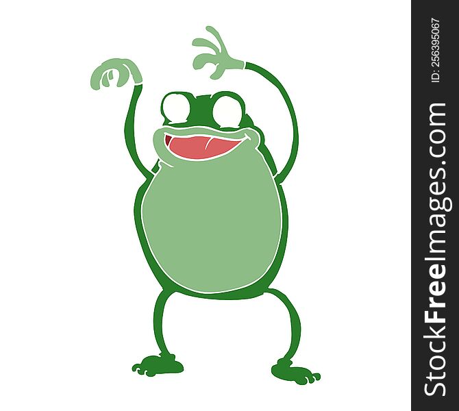 cartoon doodle frog