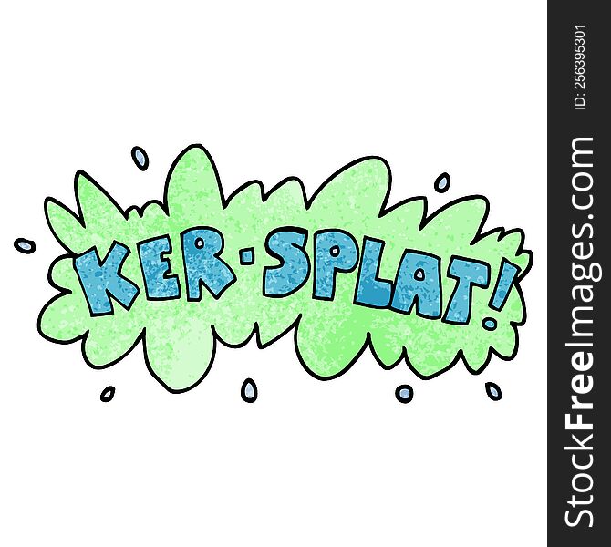 Cartoon Doodle Words Ker Splat