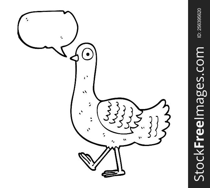 speech bubble cartoon pigeon