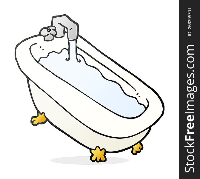 Cartoon Bath Full Of Water