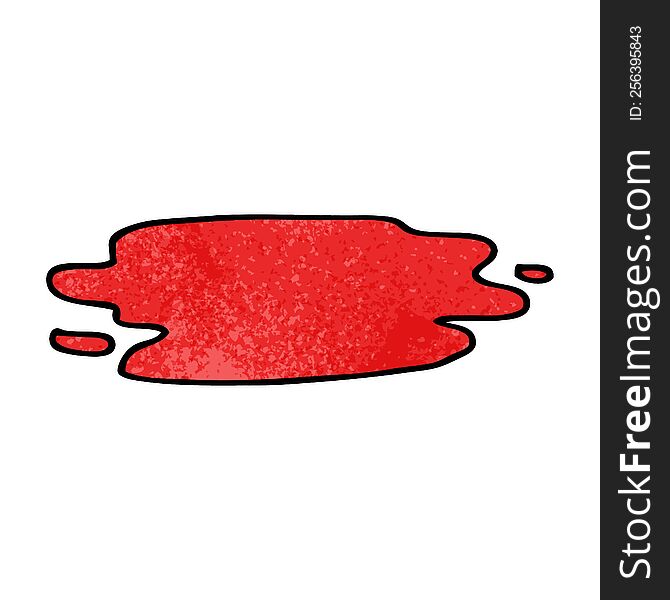 cartoon doodle pool of blood