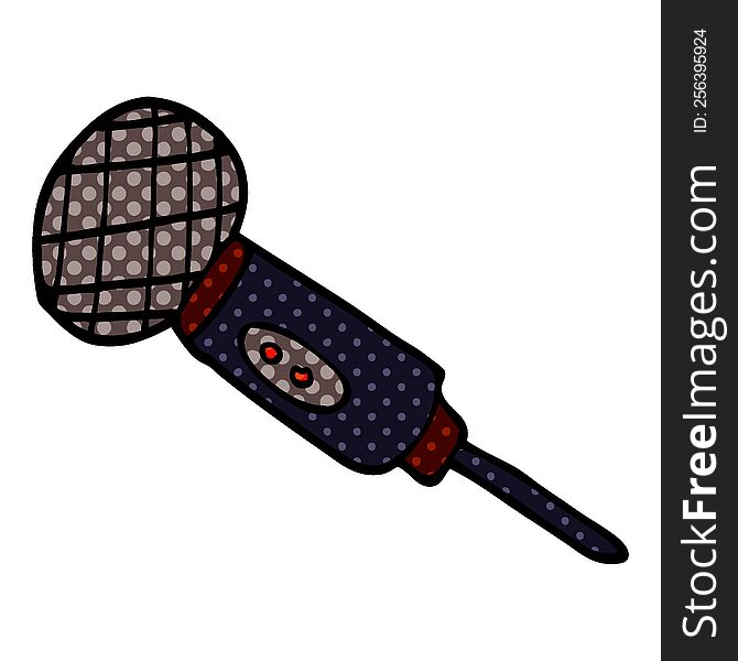 cartoon doodle microphone