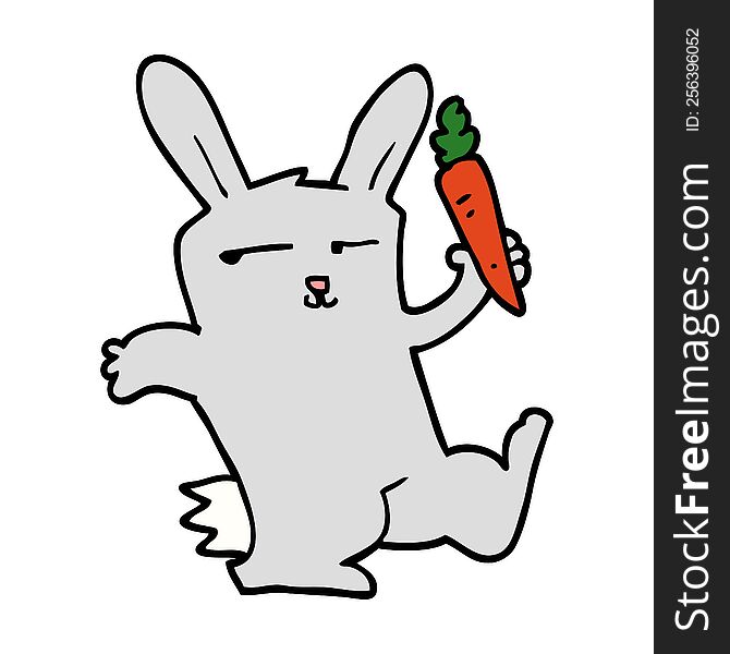 cartoon rabbit with carrot