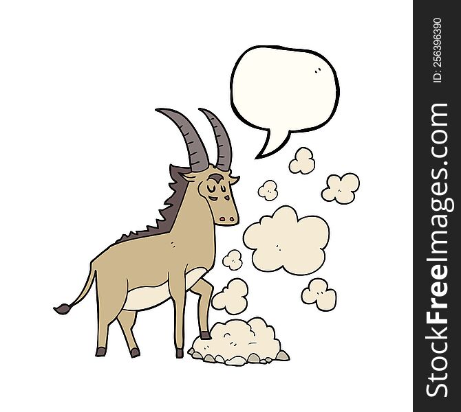 Speech Bubble Cartoon Antelope