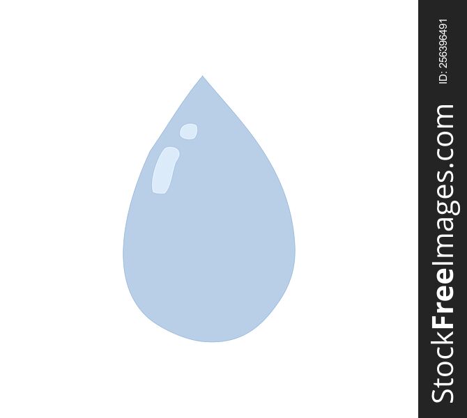 Flat Color Style Cartoon Water Droplet