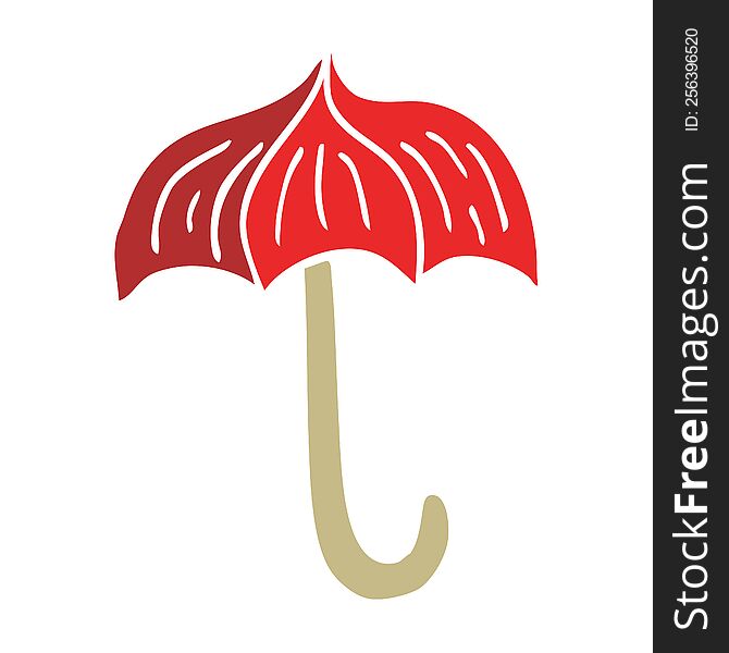 cartoon doodle open umbrella