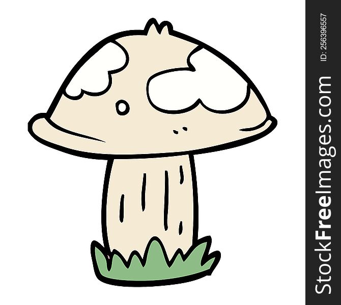 cartoon doodle wild mushroom