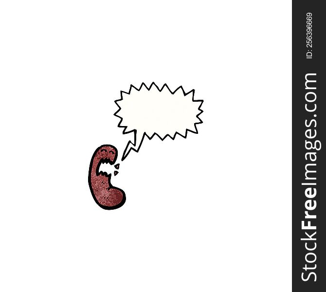 angry kidney cartoon