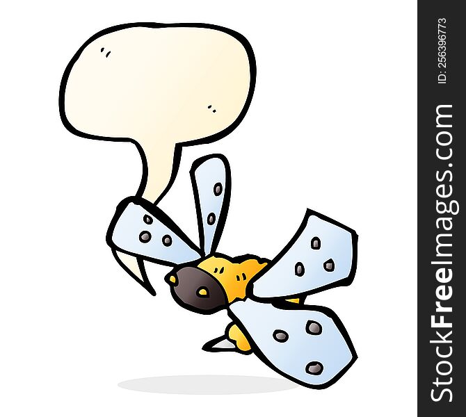 Cartoon Bee With Speech Bubble