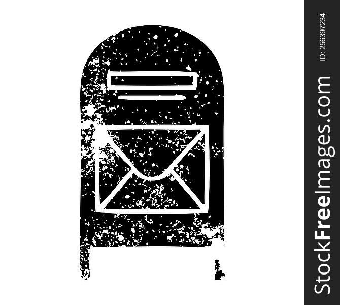 Distressed Symbol Mail Box