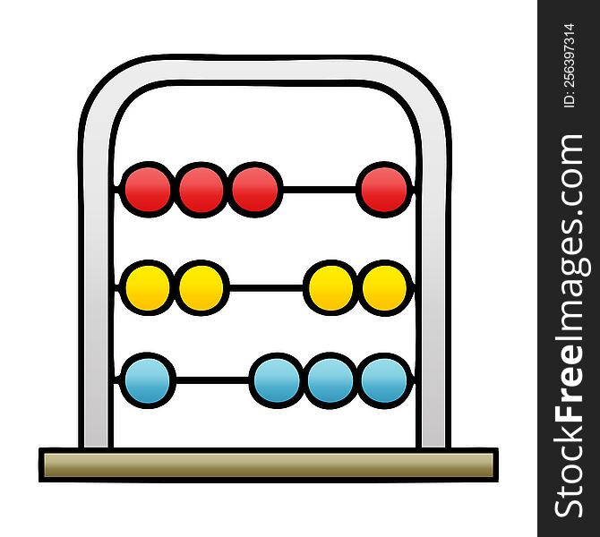 gradient shaded cartoon of a maths abacus