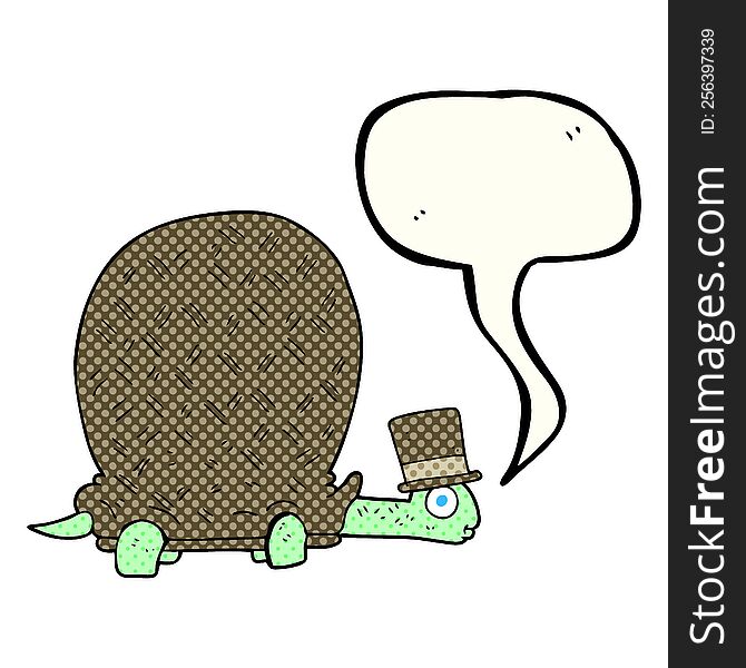 Comic Book Speech Bubble Cartoon Tortoise