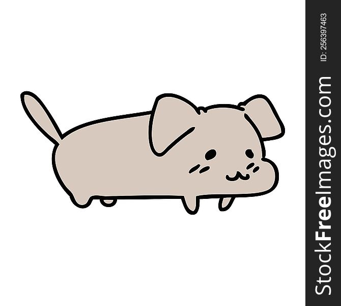 cartoon of a happy little dog