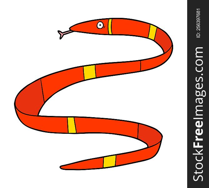 cartoon sea snake. cartoon sea snake