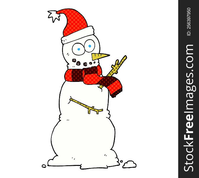 cartoon snowman