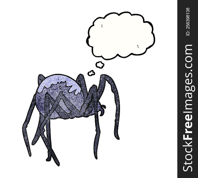 thought bubble textured cartoon creepy spider