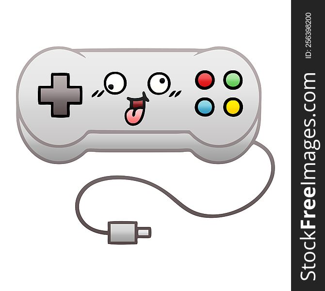 gradient shaded cartoon of a game controller