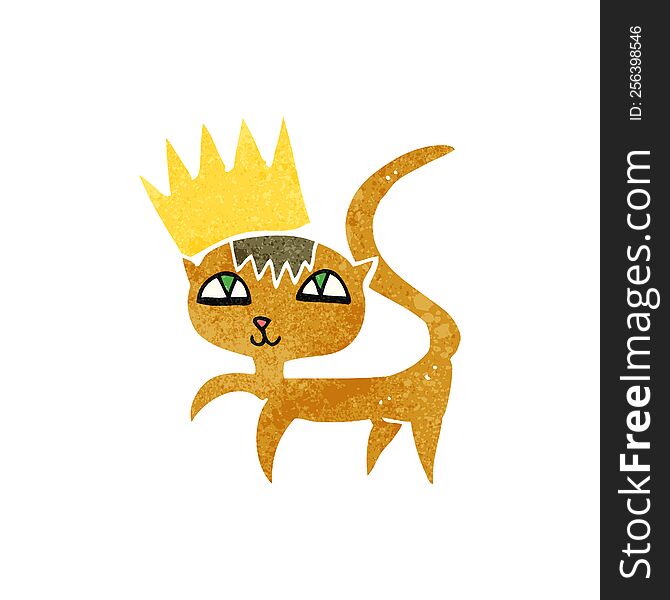 cartoon cat with crown