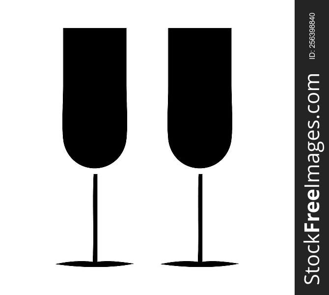 Flat Symbol Champagne Flutes