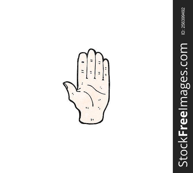 cartoon open hand symbol