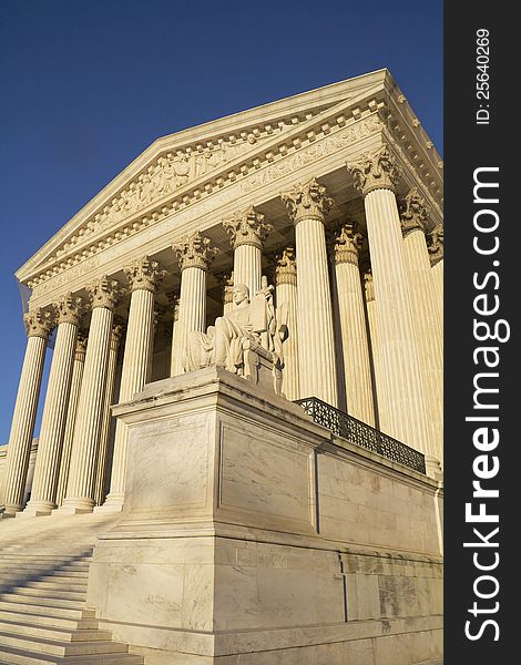 Supreme Court building in Washington, DC, United States of America