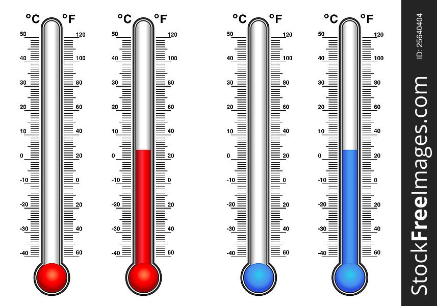 Thermometer set illustration image