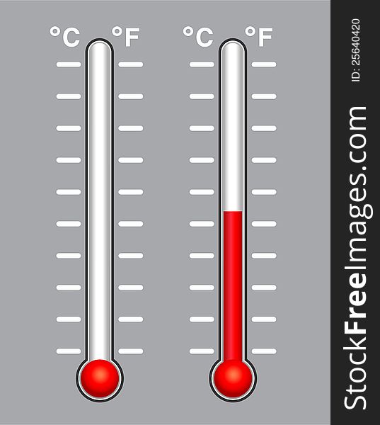 Thermometer set  illustrations image