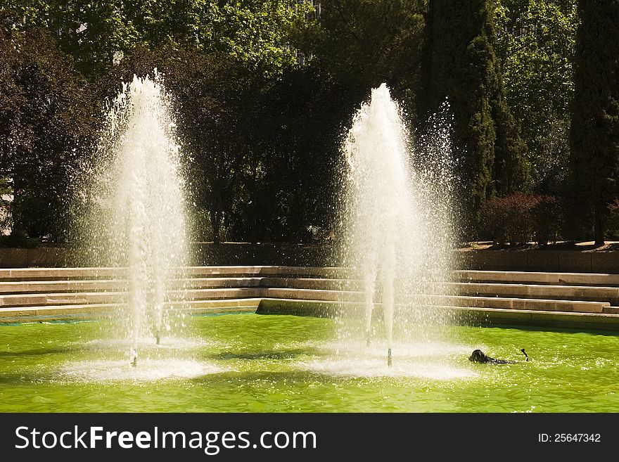 Fountain In The Park Azca