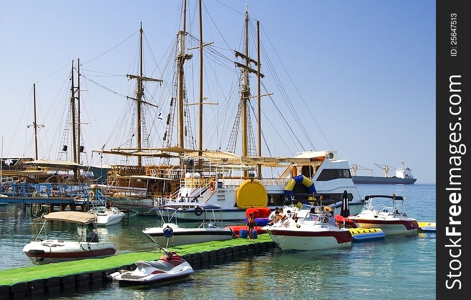 Marina With Moored Yachts, Eilat, Israel