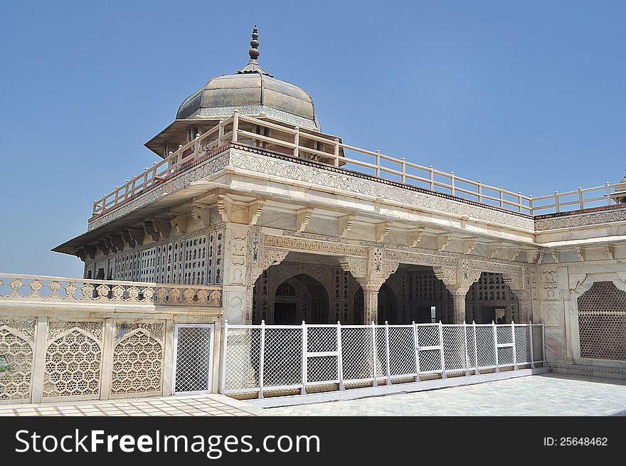 A section of the 15th century fort in Agra India. A section of the 15th century fort in Agra India