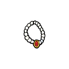 Cartoon Pearl Necklace Royalty Free Stock Images Cartoon Pearl Necklace Royalty Free Stock Images