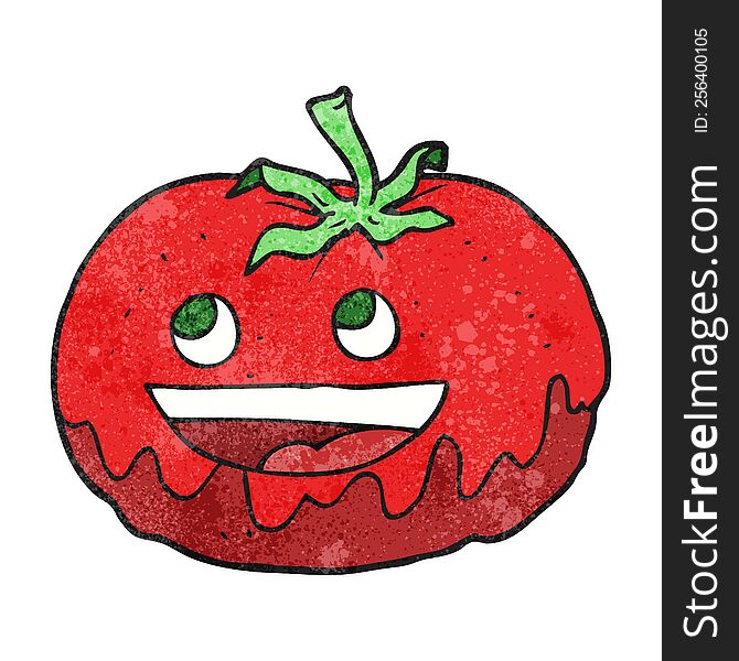 freehand drawn texture cartoon tomato