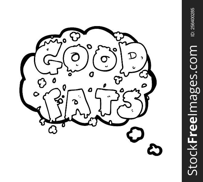 Thought Bubble Cartoon Good Fats Sign