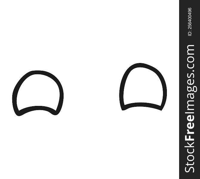 simple freehand drawn black and white cartoon eyes. simple freehand drawn black and white cartoon eyes