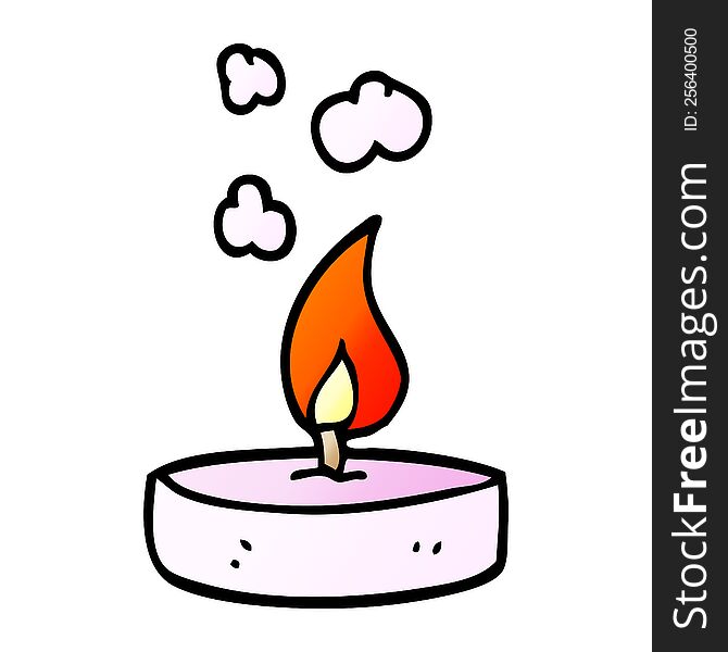 cartoon doodle scented candle